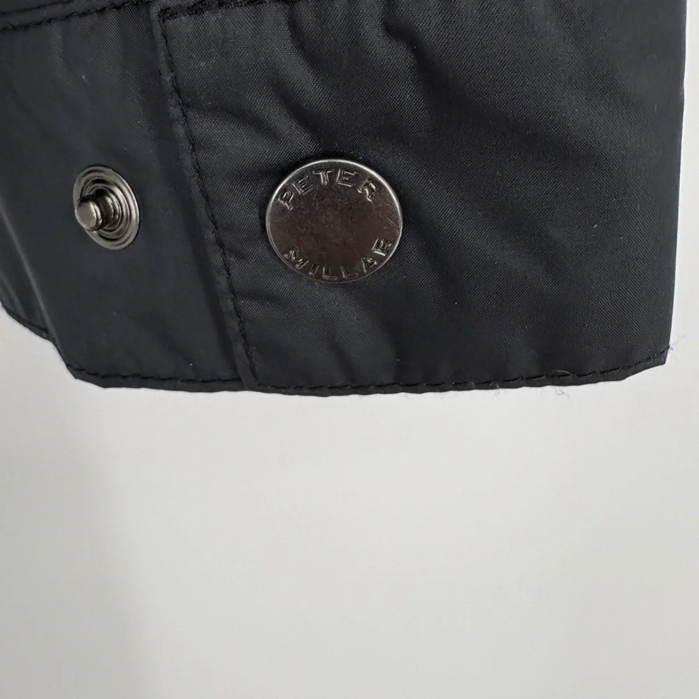 Peter Millar Hartford Jacket Mens XL Black Full Zip Windbreaker Bomber Golf
